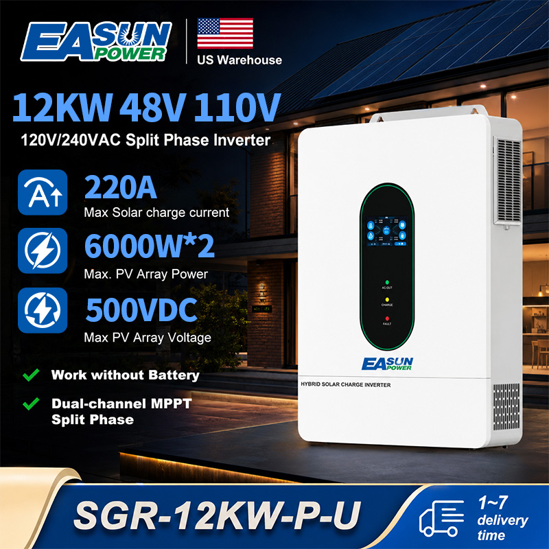 Grid Tie Inverter Limiter 2000W - EASUN POWER 12KW Split-Phase-Wechselrichter 110V 12KW