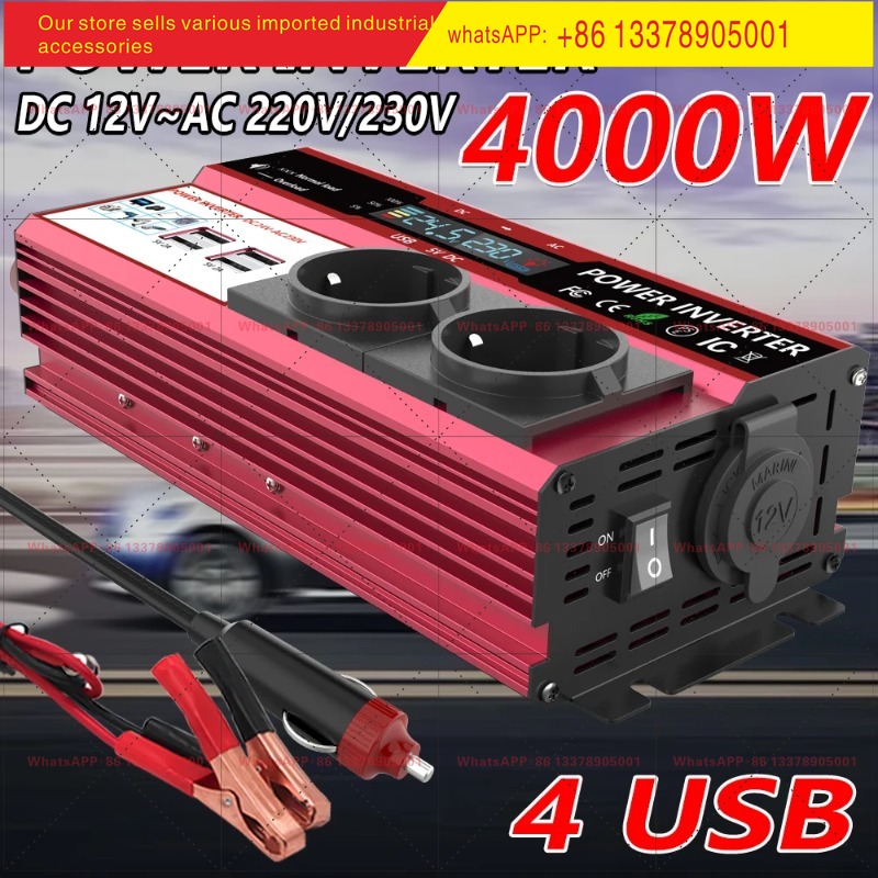 Power Inverter 12V 220V 4000W Continuous - 12V zu 220V 4000W Spitzenleistungs-Wechselrichter 800W