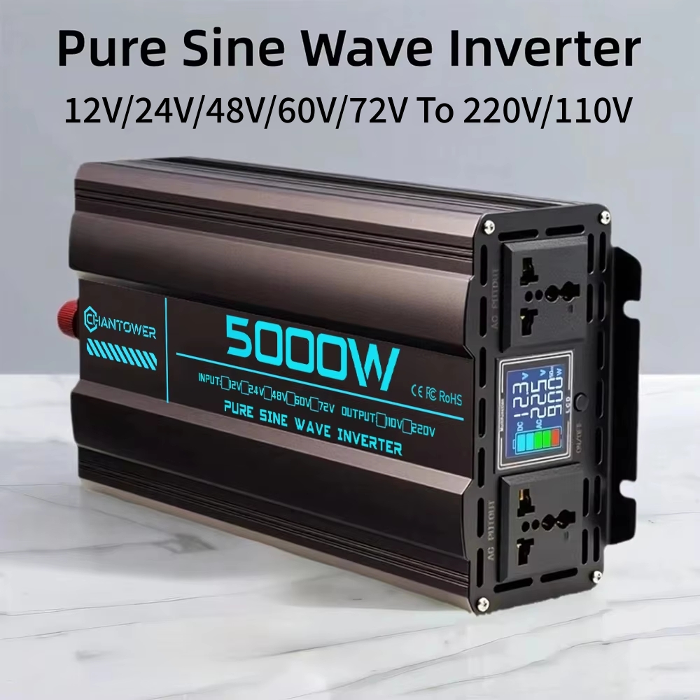 Pure Sine Wave Inverter 5000W 48V 220V - Reiner Sinus-Wechselrichter DC 12 V/24 V/48