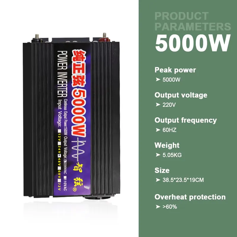 SMARAAD 5000W 12V 24V 48V DC z – Pure Sine Wave Inverter 5000W 48V 220V Bewertung und Preis