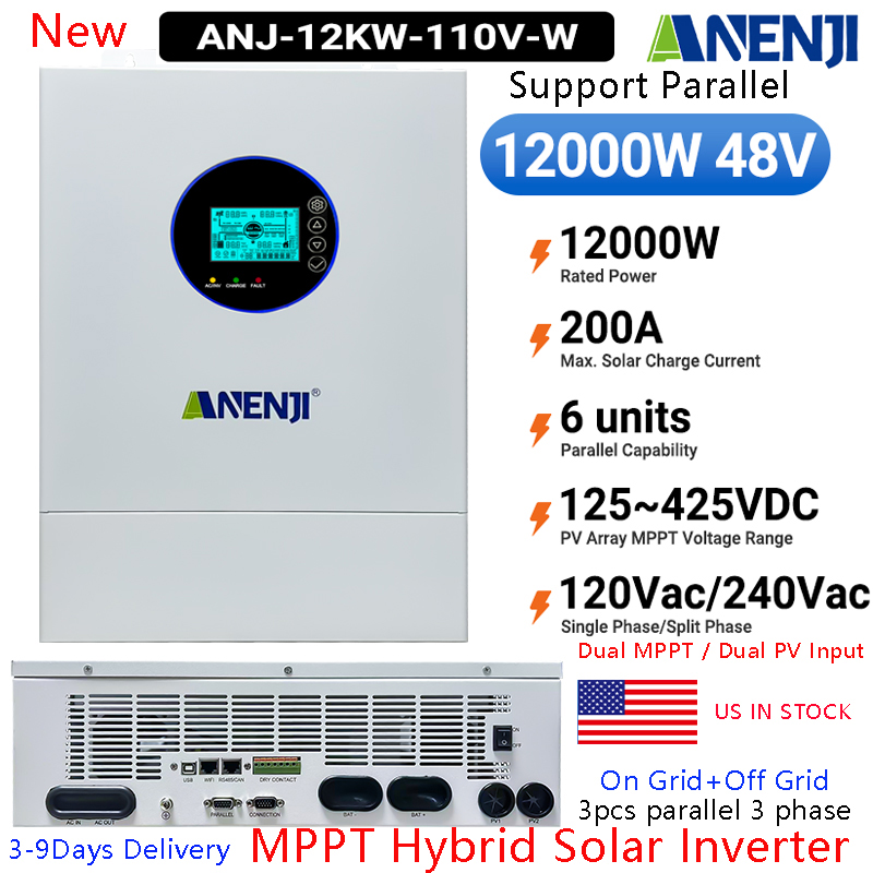 ANENJI Split-Phase 12KW 48V Hy – Off Grid Solar Inverter 48V 6000W Bewertung und Preis