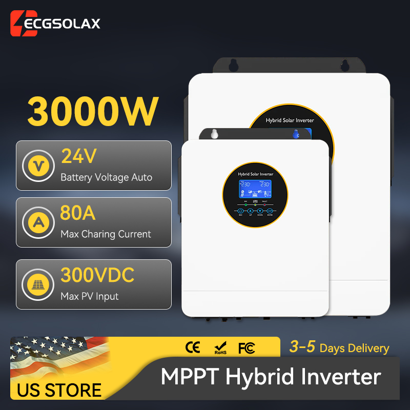 ECGSOLAX 3000W Off-Grid Hybrid – Inverter Pure Sine Wave 60Hz 120V 3000W Bewertung und Preis