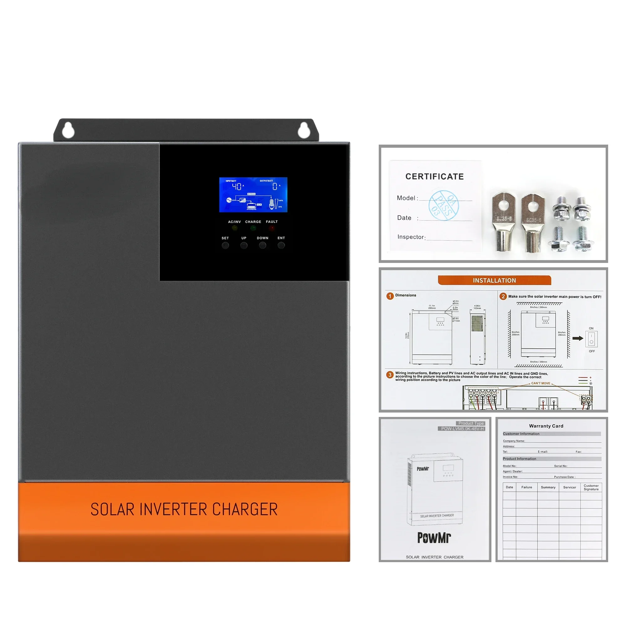 5,5 kW MPPT 100 A optisch 220  – Hybrid Solar Inverter 5.5Kw Mppt 48V Bewertung und Preis
