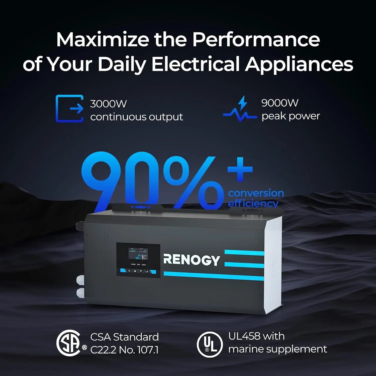 Renogy 3000W Reiner Sinus-Wech – Rv Pure Sine Inverter Charger 3000W 12V Bewertung und Preis